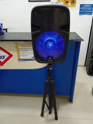 Caja De Sonido Amplificada Marca Sate Modelo As-1208 Con Control Usado En Buen Estado Acc C/ Cargador2 RueditasManija