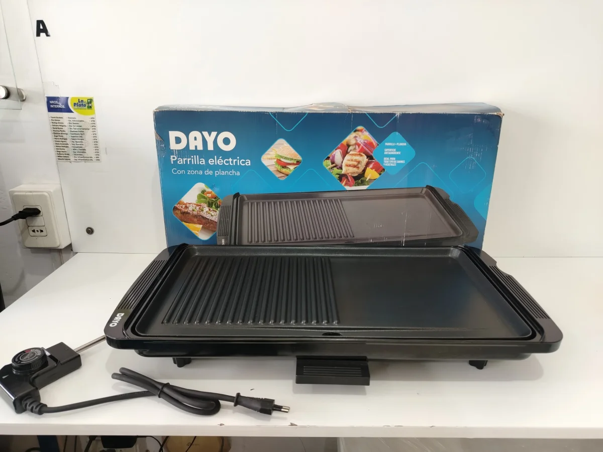 Parrilla Electrica Marca Dayo Modelo Pe034 Usado En Buen Estado Acc Cable Cte C/ Regulador De TemperaturaManualBandeja Para Residuos