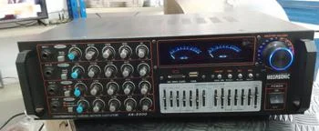 Amplificador De Sonido P/ Discoteca Marca Megasonic Modelo Ka-3300 Usado En Buen Estado Acc Con Antena 5 SalidasRadio BtUsb