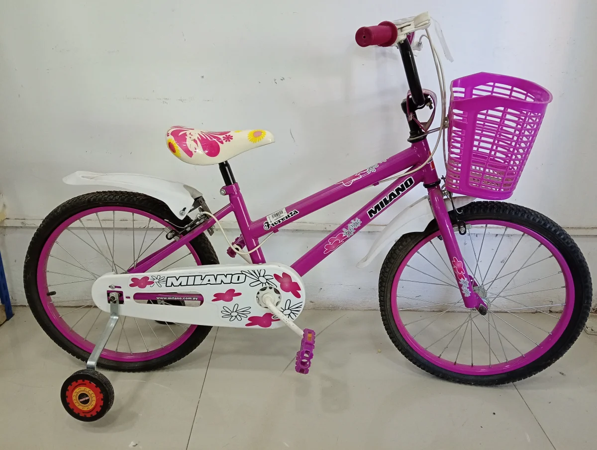 Bicicleta Marca Milano Modelo Fiorenza 20 Lila Usado En Buen Estado Acc Cansto Rueditas Y Guarda Barro