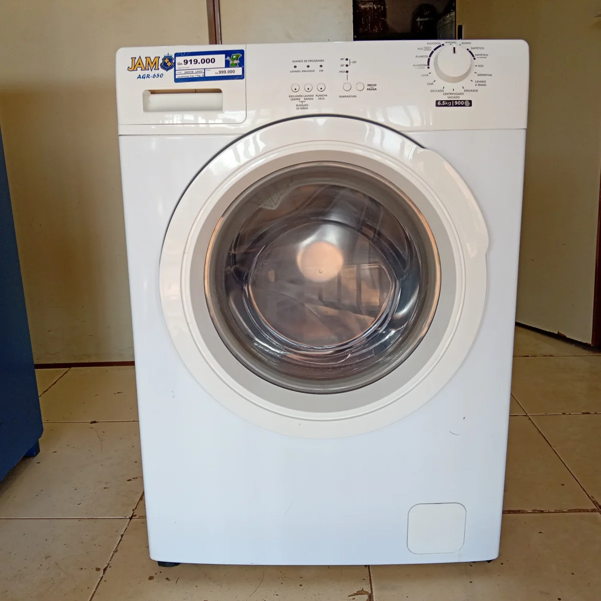 Lavarropas Cap 7 Kg. Marca Jam Modelo Agr650 Usado En Buen Estado Acc C/ Manguera De Carga Y Descarga