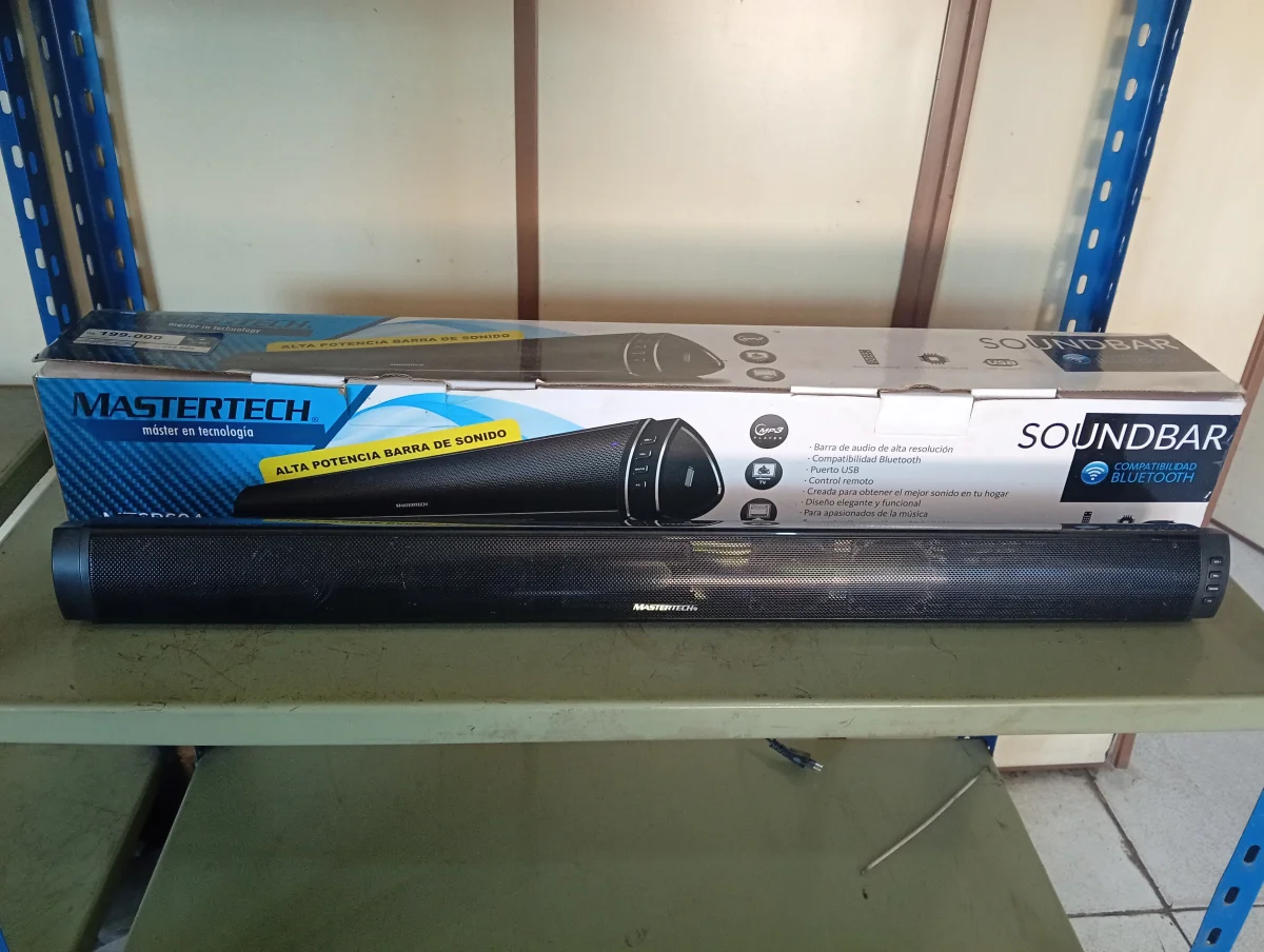 Barra De Sonido Marca Mastertech Modelo Mtsbs24 Usado En Buen Estado Con Cable Aux Cable Optica Control Acc No Tiene