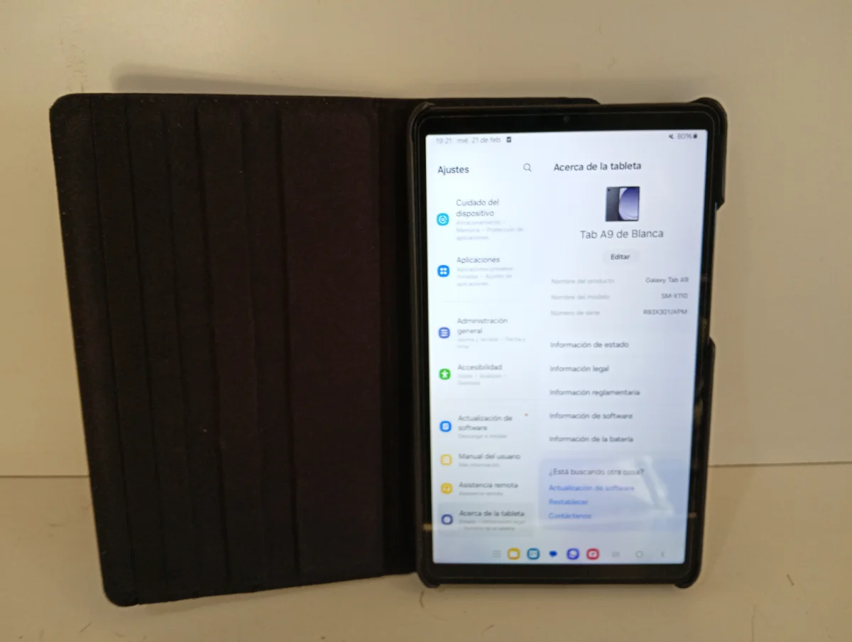 Foto 2 de Tablet Marca Samsung Modelo Tab A9 Acc Cargador Estuche Color Negro 258046