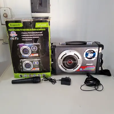 Speaker Potencia Watts 20 Marca Ecopower Con Control Modelo Ep-2220 Nro Usado En Buen Estado Sin Caja Acc C/ Cargador Y Microfono