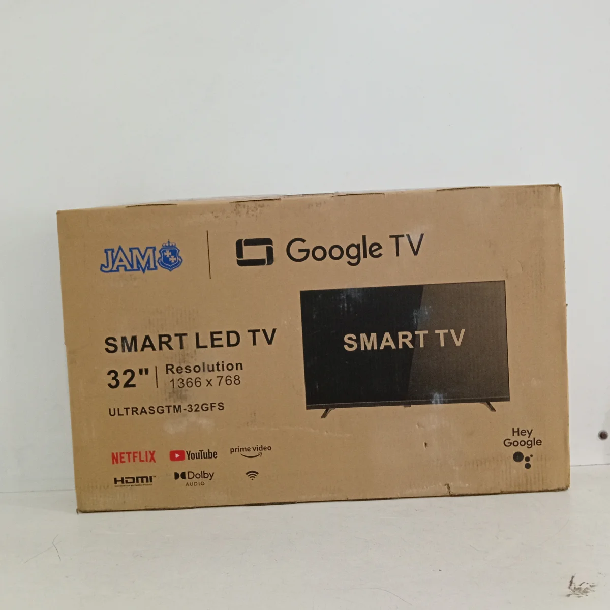 Foto 3 de Televisor Led Smart De 32 '' Marca Jam Modelo Ultrasgtm-32gfs Con Control Nuevo Sin Uso Acc Con PatitasManualPilaSoporte De Pared