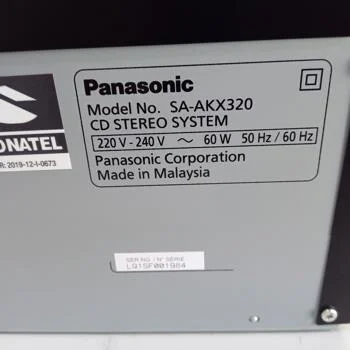 Foto 3 de Mini Componente Marca Panasonic Modelo Sa-Akx320 Usado En Buen Estado Acc 2 ParlantesCable CorrienteControlAntena