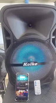 Caja De Sonido Amplificada Marca Kolke Modelo Kpb-370 Con Control Usado En Buen Estado Acc C/ UsbFmBtMicrofonoBateriaDs Antena