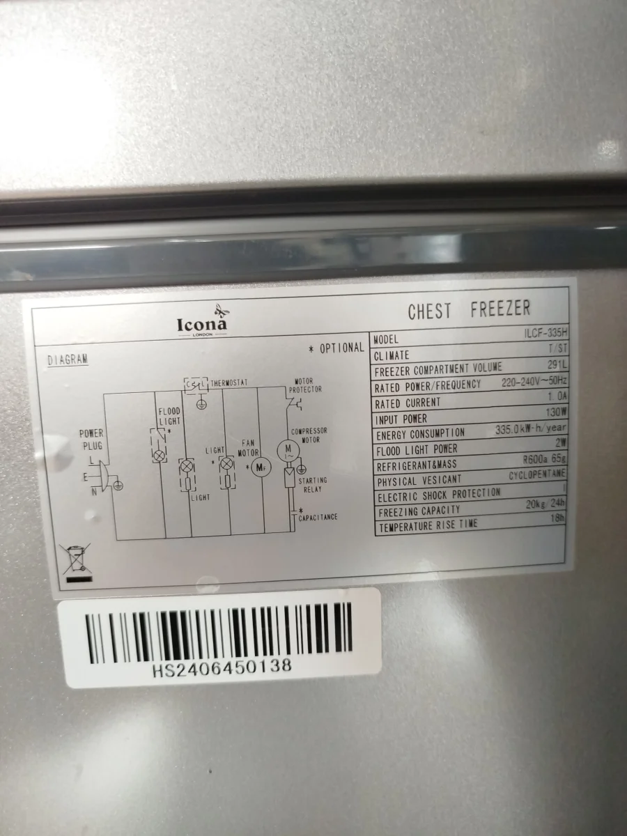 Foto 3 de Congeladora / Frezzer Marca Icona Litros 300 Modelo Ilcf-335h Usado En Buen Estado Acc Con Dos Tapas Deslizables De VidrioCanastaManija Sin TornillitosLlave