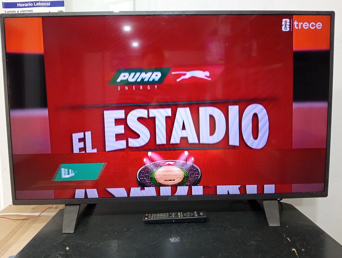 Televisor Led Convencional De 49 '' Marca Aoc Modelo Le49f1761 Usado En Buen Estado Con Control Con Caja Acc Par De Patitas