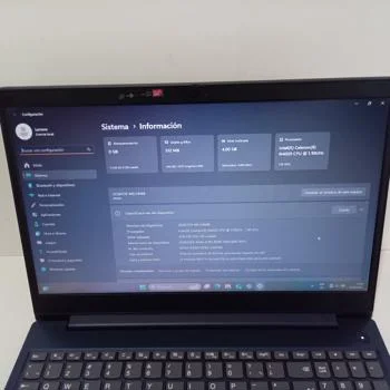 Foto 3 de Notebook Marca Lenovo Modelo 81wq Procesador Celeron Memoria Ram 4 Gb Disco Duro 500 Gb Generacion 4.020 Acc Cargador
