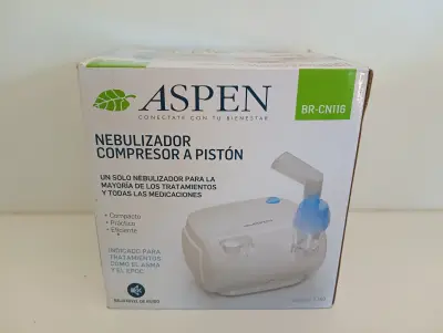 Nebulizador Marca Aspen Modelo Br-Cn116 Usado En Buen Estado Acc: 2 Mascarrillas Comentario: En Caja