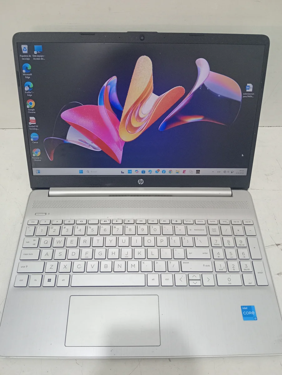 Notebook Marca Hp Modelo Laptop 15 Procesador Core I13 Memoria Ram 8 Gb Disco Duro 250 Gb Generacion 11 Acc Con Teclado Numerico. Ent.HdmiUsb