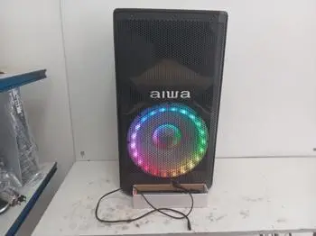 Caja De Sonido Amplificada Marca Aiwa Modelo Awtsp12k Con Control Usado En Buen Estado Acc Cable Power1 MicrofonoLucesBtUsb