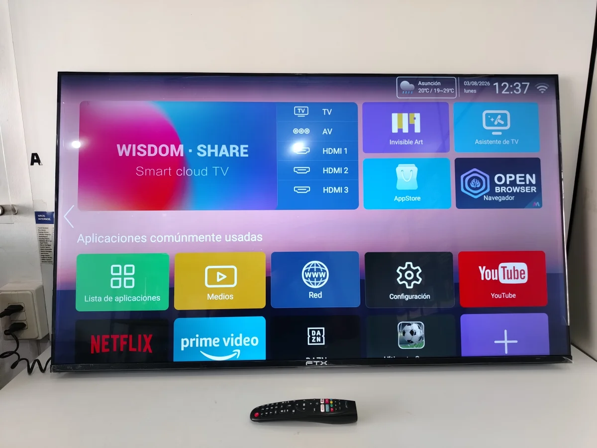 Televisor Led Smart De 50 '' Marca Ftx Modelo Ftx50yhd4va Con Control Usado-En-Buen-Estado Acc Cable Cte