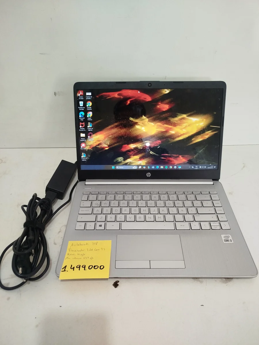 Notebook Marca Hp Modelo 14-Cf20511a Procesador I3 Memoria Ram 4 Gb Disco Duro 237 Gb Generacion 10 Acc Puerto Usb Hdmi