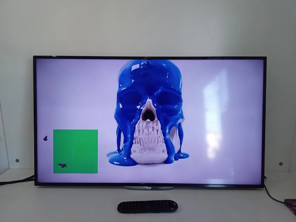 Foto 2 de Televisor Led Convencional De 40 '' Marca Aoc Modelo Le40d3142 Usado En Buen Estado Con Control Sin Caja Acc Cable Corriente Soporte Para Pared