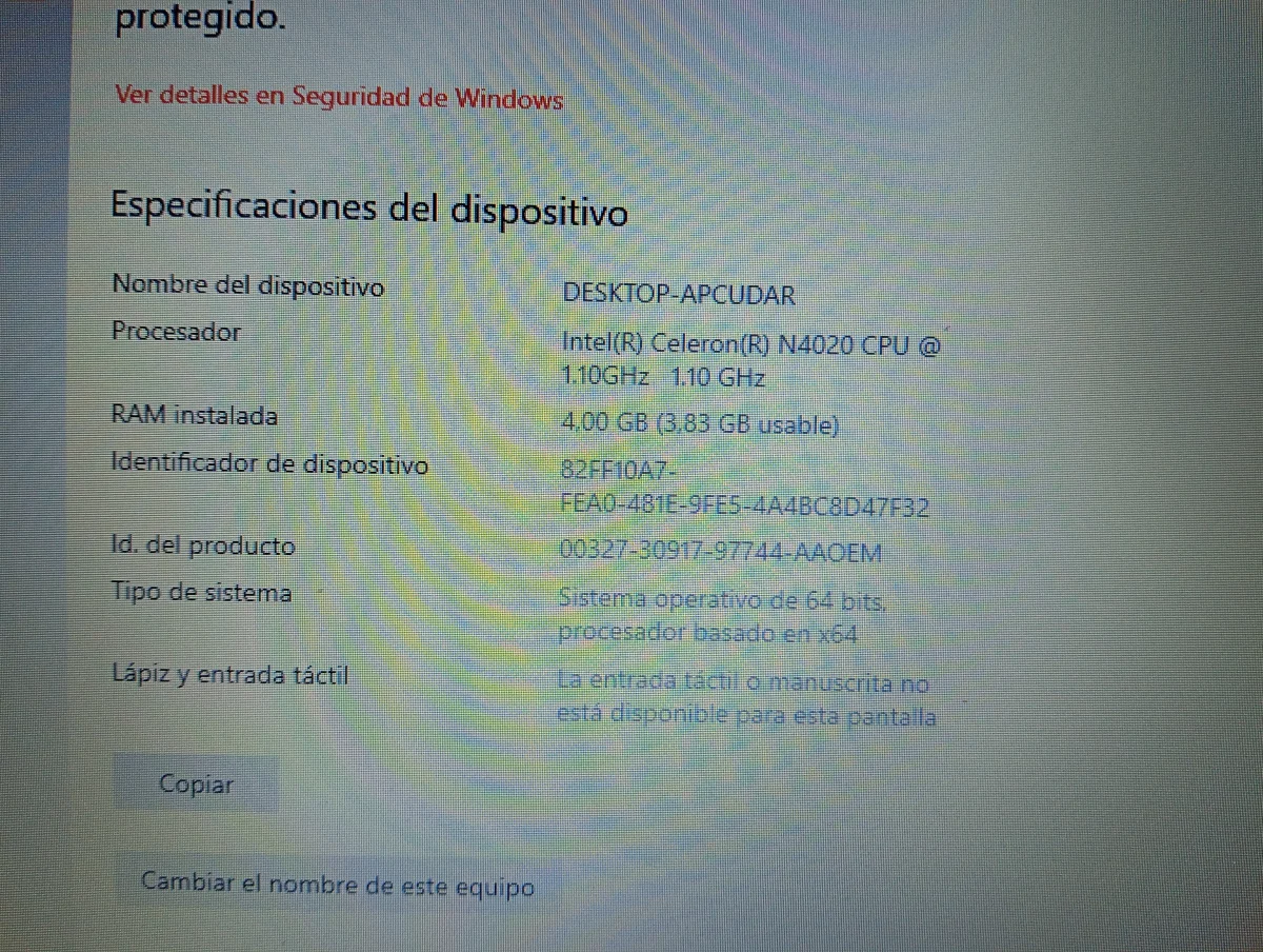 Foto 3 de Notebook Marca Asus Modelo X509m Procesador Celeron Memoria Ram 4 Gb Disco Duro 270 Gb Generacion 10 Acc Pantalla De 15.6Teclado Numerico