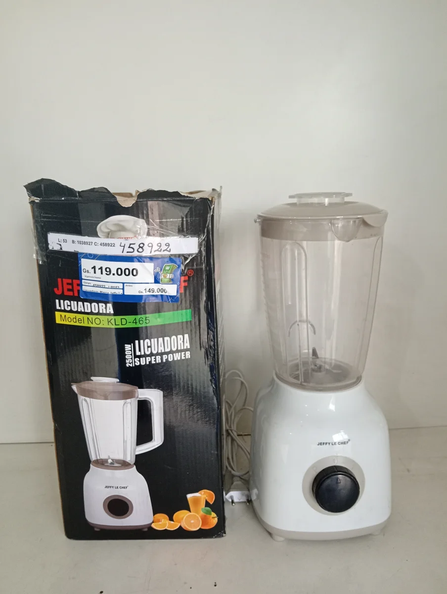 Licuadora Marca Jeffy Lee Chef Modelo Kld-465 Velocidades Usado En Buen Estado Acc C/ Jarra De PlásticoC/ Tapa