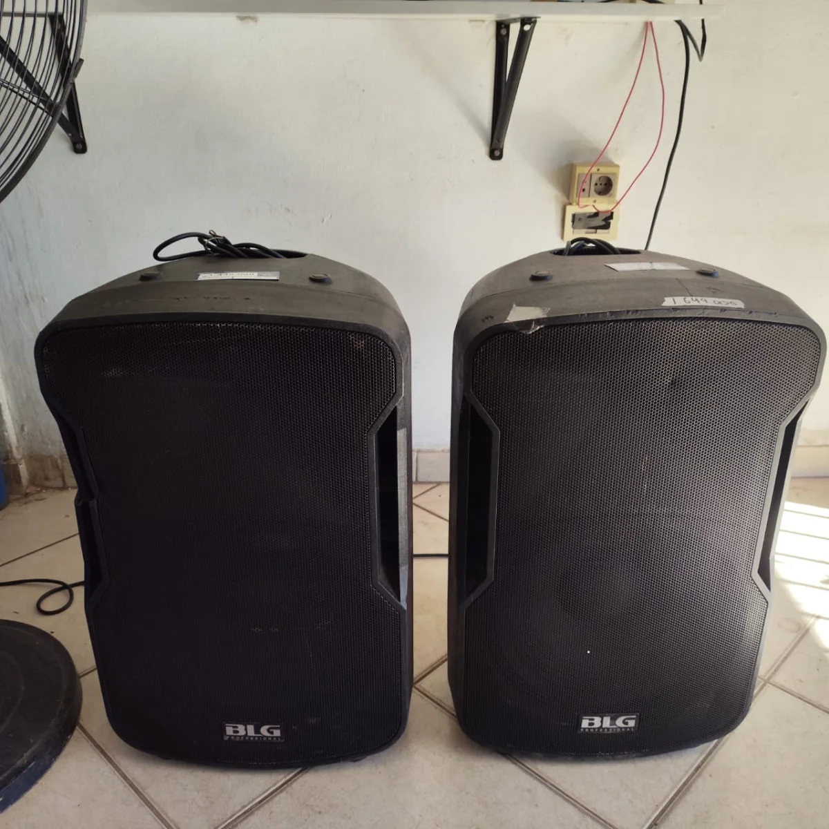 Foto 2 de Caja De Sonido Amplificada Marca Blg Modelo No Tiene Sin Control Usado Con Desgaste Acc Detalle De Fisura Al Costado Cab. Power Con Cable Acoplado