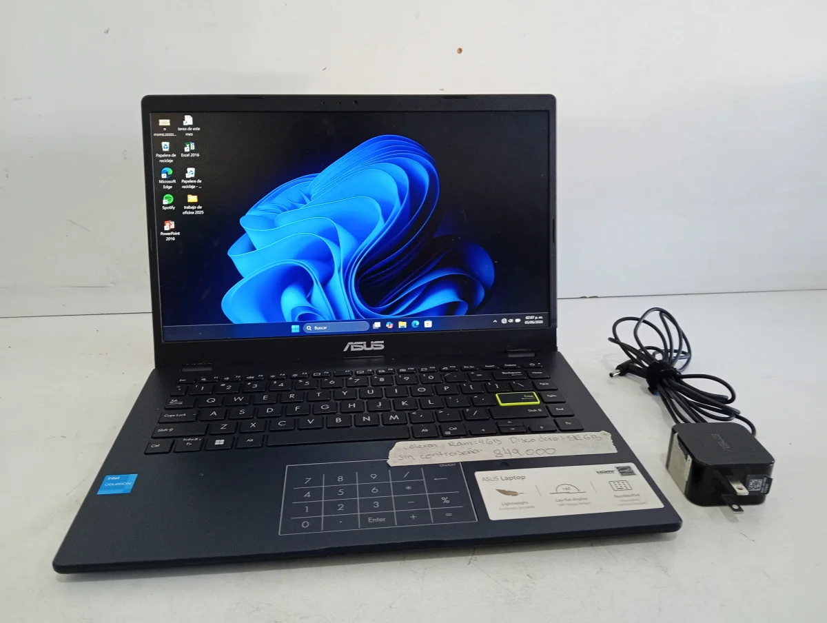 Notebook Marca Asus Modelo E410ka-Cl464 Procesador Celeron Memoria Ram 4 Gb Disco Duro 500 Gb Generacion No Tiene Acc Cargador Mouse
