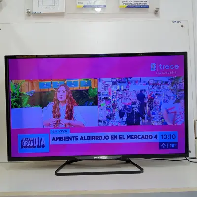 Televisor Led Convencional De 42 '' Marca Philips Modelo 42tfd4709 Usado Con Desgaste Sin Control Sin Caja Acc: C/ Base Y Cable Power Comentario: Pantalla Opaca