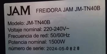 Foto 3 de Fritadora Marca Jam Modelo Jm-Tm40b Usado En Buen Estado Acc Manija