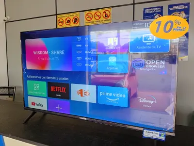 Televisor Led Smart De 43 '' Marca Magnavox Modelo 43mez443-M1 Con Control Usado En Buen Estado Acc ManualPatitas
