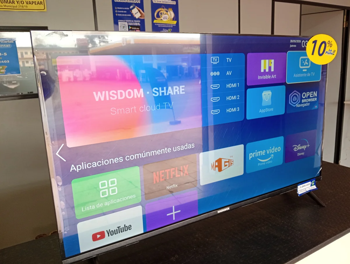 Foto 2 de Televisor Led Smart De 43 '' Marca Magnavox Modelo 43mez443-M1 Con Control Usado En Buen Estado Acc ManualPatitas