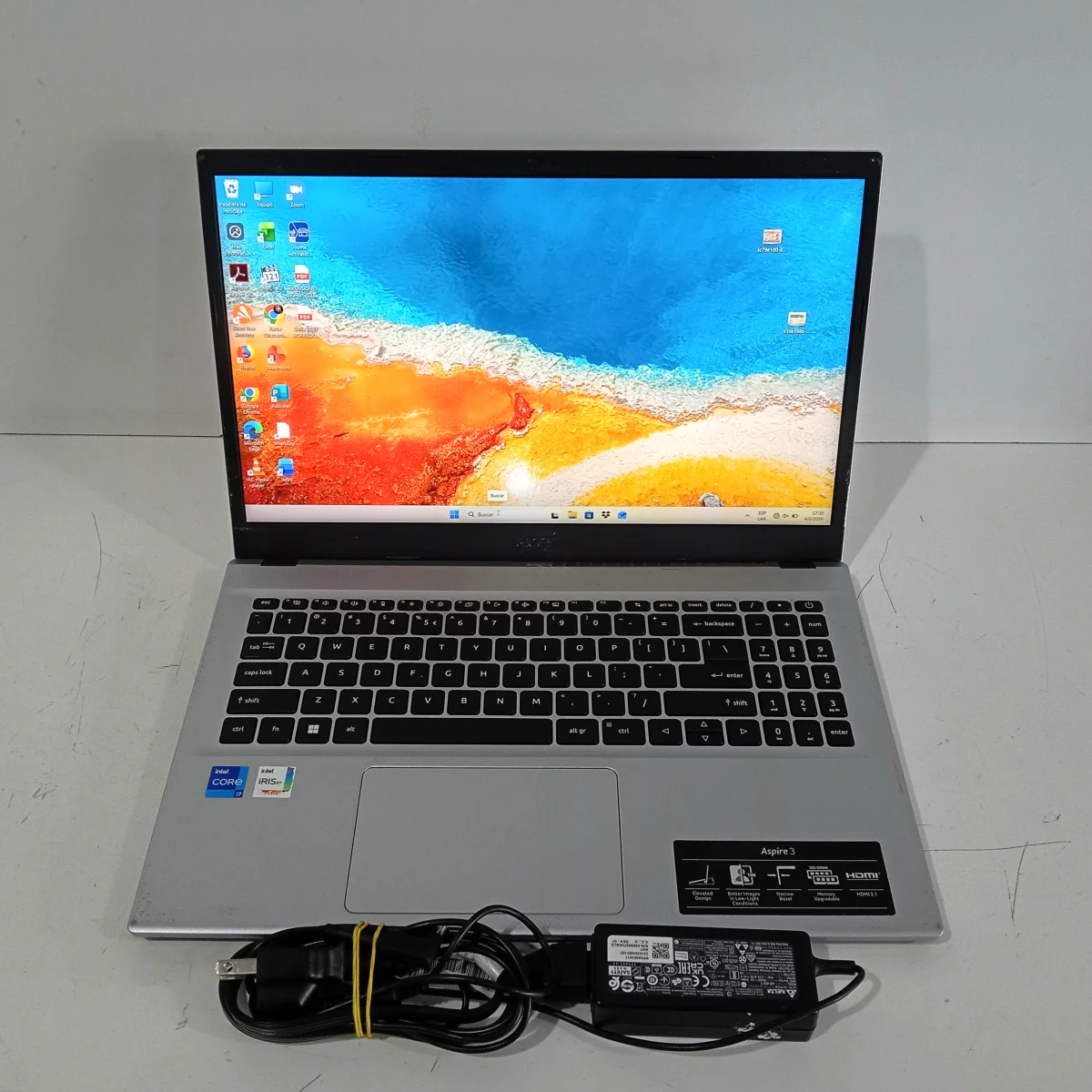 Notebook Marca Acer Modelo N22c6 Procesador Core I7 Memoria Ram 8 Gb Disco Duro 500 Gb Generacion 12 Acc Ent. Usb Hdmi