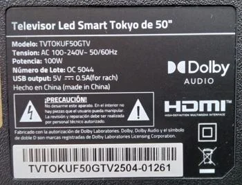 Foto 3 de Televisor Led Smart De 50 '' Marca Tokyo Modelo Tvtokuf50gtv Con Control Usado En Buen Estado Acc Cable PowerPatitas
