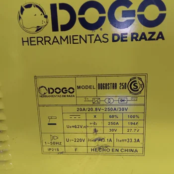 Foto 3 de Soldador Marca Dogo Modelo Dogostar 250 Usado En Buen Estado Acc Pinzas Positivo Y Negativo