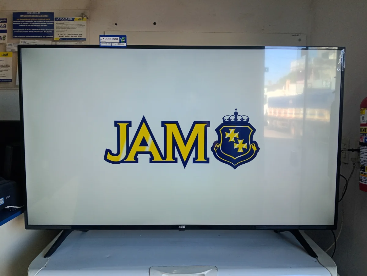 Televisor Led Smart De 55 '' Marca Jam Modelo Sk55u20 Con Control Usado En Buen Estado Acc Par De Patitas De PedestalCable Corriente