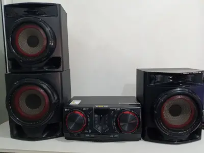 Equipo De Sonido Marca Lg Con Control Modelo Cj45 Usado En Buen Estado Acc CablecteAntena2 Parlante 1 Woofer