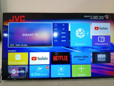 Televisor Led Smart De 55 '' Marca Jvc Modelo Lt-55n775u Con Control Usado En Buen Estado Acc No Tiene