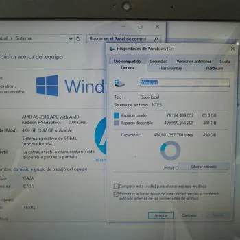Foto 2 de Notebook Marca Hp Modelo 15-Ba009dx Procesador A6-7310 2.00ghz Memoria Ram 4 Gb Disco Duro 500 Gb Generacion 7 Acc No Tiene