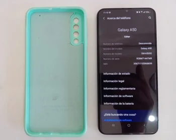 Celular Marca Samsung Modelo A50 Memoria Ram 4 Gb Almacenamiento Interno 64 Gb Acc Estuche Verde