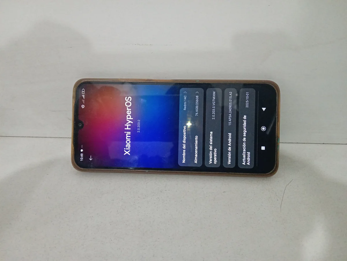 Celular Marca Xiaomi Modelo Redmi14c Memoria Ram 8 Gb Almacenamiento Interno 256 Gb Acc Con Estuche Transparente