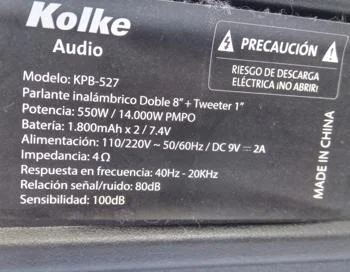 Foto 3 de Parlante Portatil Marca Kolke Modelo Kpb-520 Bloom 2 Usado En Buen Estado Con En Caja Acc UsbBtFmUn MicrofonoCargadorControlAuxCable Aux