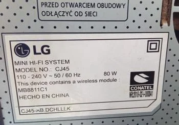 Foto 3 de Equipo De Sonido Marca Lg Sin Control Modelo Cj45 Usado En Buen Estado Acc C/ Doble UsbBtDos ParlantesUn Sub WooferS/ Antena Fm/Am