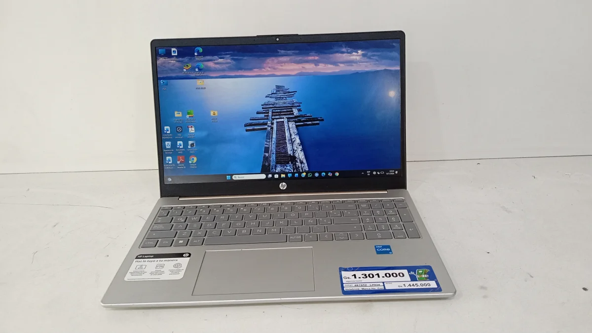 Notebook Marca Hp Modelo 15-Fd0002la Procesador Core I3 Memoria Ram 8 Gb Disco Duro 250 Gb Generacion 11 Acc CargadorUsbHdmiTeclado Numerico