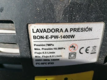 Foto 3 de Hidro Lavadora Marca Bonhoeffer Modelo Bonepw Nro Usado-En-Buen-Estado Acc 1pistola1pico Adaptador1manija De Agarre