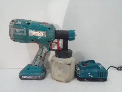 Pulverizador De Pintura Marca Total Modelo Tsgli2001 Usado En Buen Estado Con No Tiene Acc Una Bateria Y Un Cargador