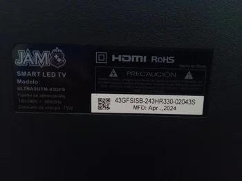 Foto 3 de Televisor Led Smart De 43 '' Marca Jam Modelo Ultrasgtm-43gfs Con Control Usado En Buen Estado Acc 2 Patitas
