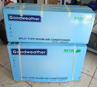 Aire Acondicionado Tipo Split Marca Goodweather Potencia Btu : 12.000 Con Kit Instalacion Con Control Modelo Gw-12fo Nuevo Sin Uso Con Caja Acc: No Tiene