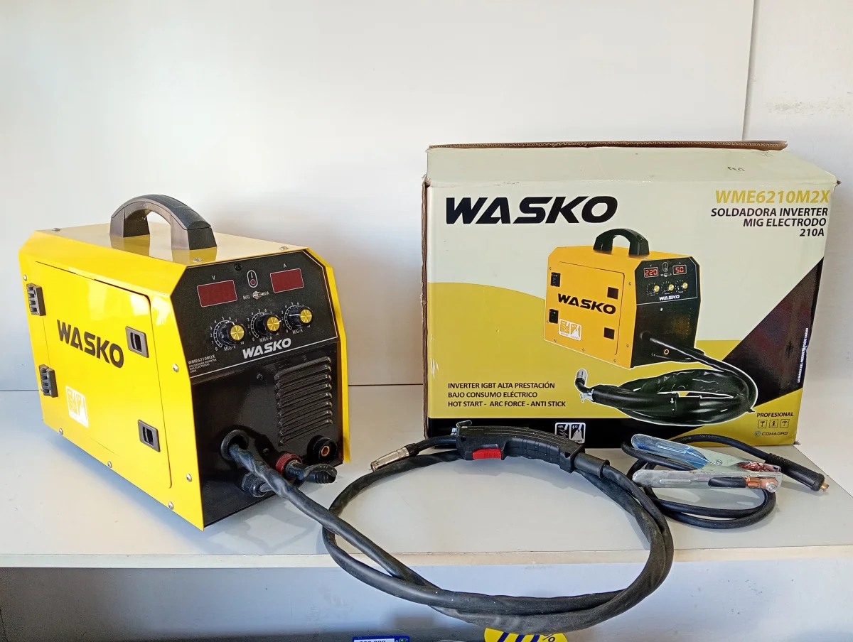 Soldador Marca Wasko Modelo Wme6210m2x Usado-En-Buen-Estado Acc Pinza Negativo Y PositivoEn Caja