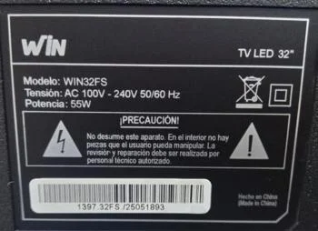 Foto 3 de Televisor Led Smart De 32 '' Marca Win Modelo Win32fs Con Control Usado En Buen Estado Acc PatitasEn Caja