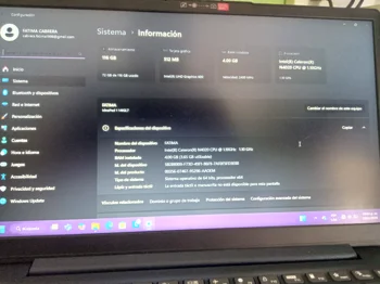 Foto 3 de Notebook Marca Lenovo Modelo Ideadpad Procesador Intel Celeron Memoria Ram 4 Gb Disco Duro 500 Gb Generacion No Tiene Acc No Tiene