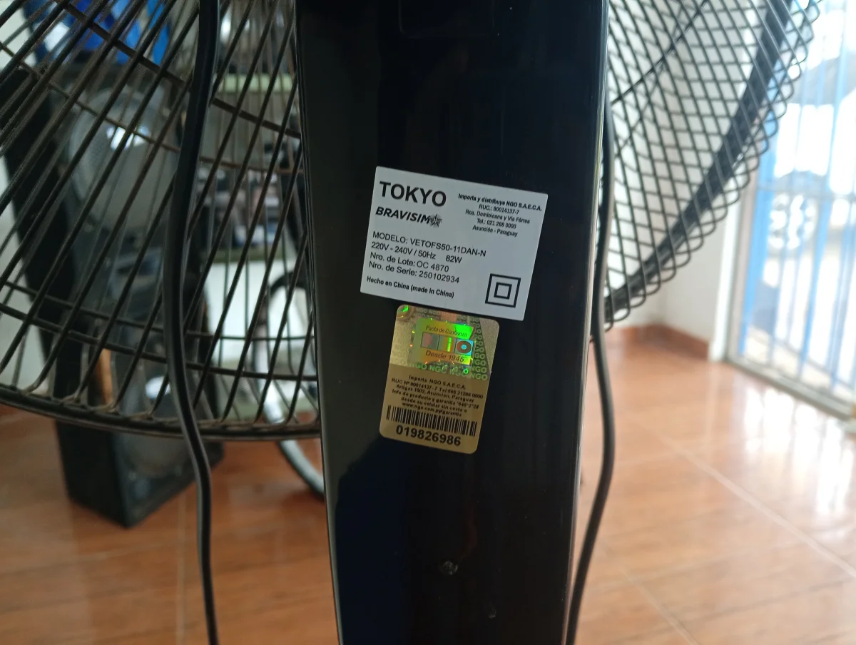 Foto 2 de Ventilador 3 Velocidades Marca Tokyo Modelo Vetofs50 Usado En Buen Estado Acc No Tiene