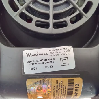 Foto 3 de Multiprocesador 0 Velocidades Marca Moulinex Modelo Ad6021cl Usado En Buen Estado Acc Con Jarra Licuadora