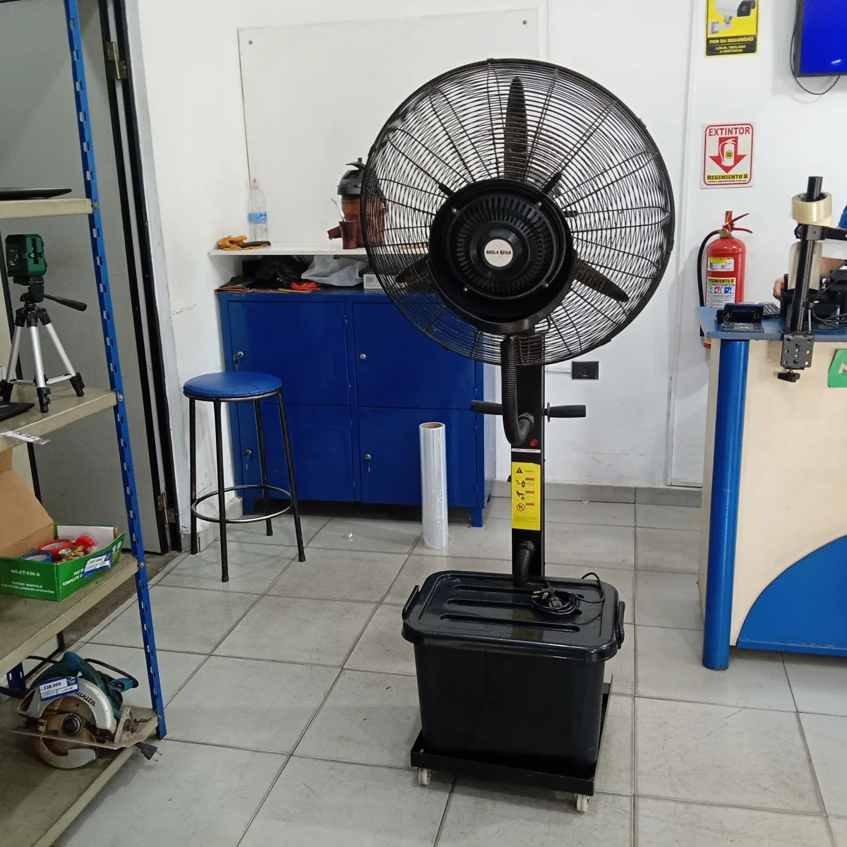 Ventilador 3 Velocidades Marca Mega Star Modelo Fan 2620 Usado En Buen Estado Acc Con Deposito De Agua Con Humificador